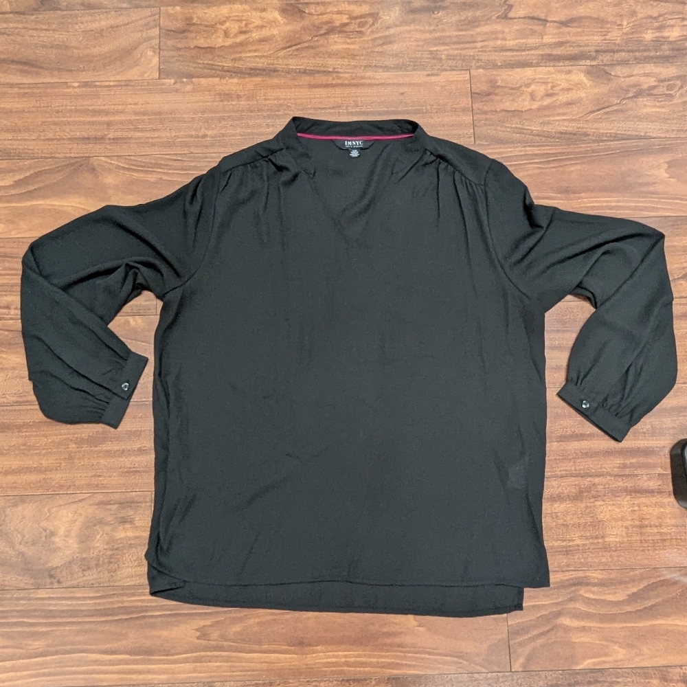 Womens Black Long Sleeve Blouse